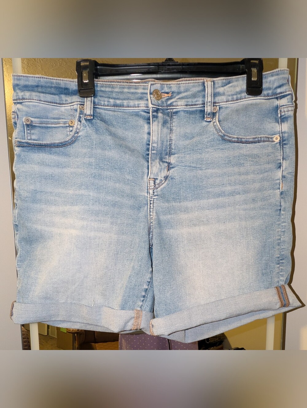 American Eagle Outfitters Light Blue Boyfriend Denim Shorts